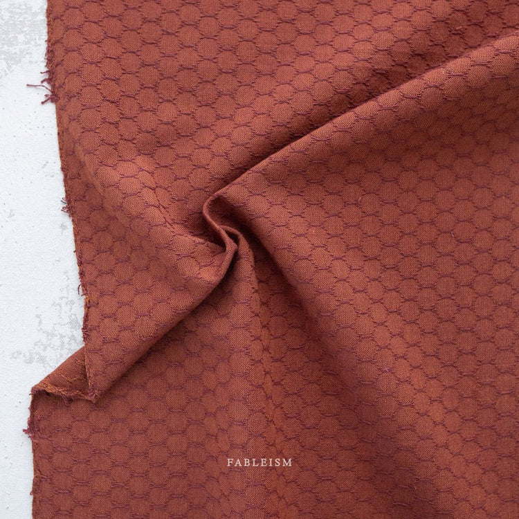 Forest Forage // Honeycomb in Cognac - West Valley Quilting - Fableism