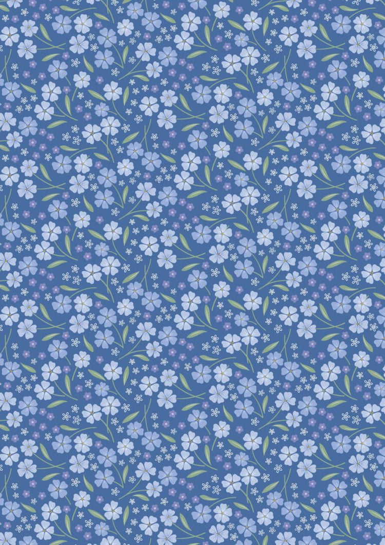 Forever Blooms // Forevermore - Mid Blue - West Valley Quilting - Lewis & Irene