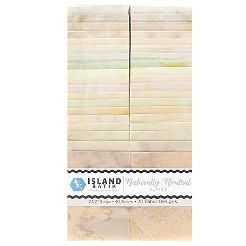 Foundations // Naturally Neutral Batiks Strip Pack - West Valley Quilting - Island Batiks