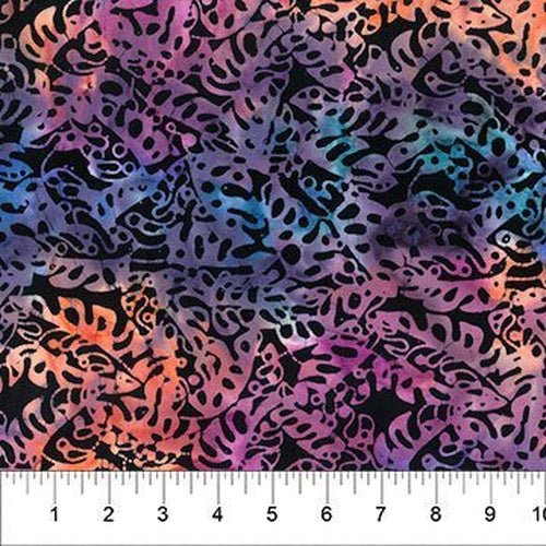 Fresh Flowers // Black End of Bolt - West Valley Quilting - Banyan
