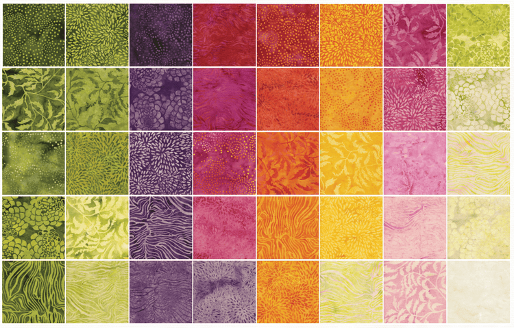Full Bloom // 10" Stack - West Valley Quilting - Island Batiks