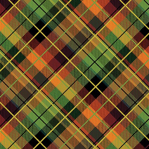 Gather Together // Plaid Green/Brown - West Valley Quilting - Benartex