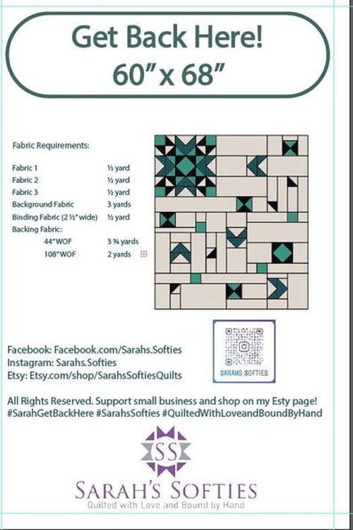 Get Back Here - West Valley Quilting - Sarah's Softies