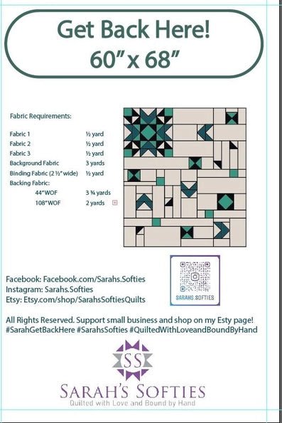 Get Back Here - West Valley Quilting - Sarah's Softies