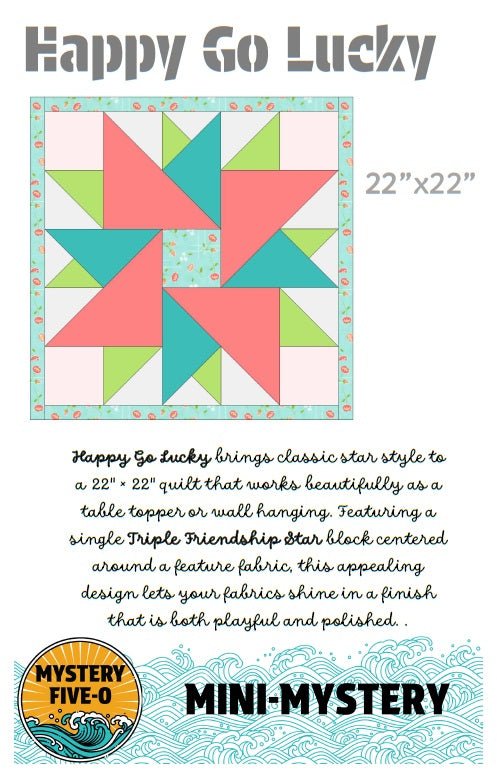 
                    
                      Happy Go Lucky Pattern - Digital Download - West Valley Quilting - Mystery Five - 0
                    
                  