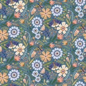 Hide & Seek// Hide & Seek Blue - West Valley Quilting - Poppie Cotton