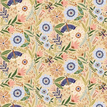 Hide & Seek// Hide & Seek Yellow End of Bolt - West Valley Quilting - Poppie Cotton