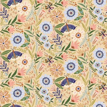 Hide & Seek// Hide & Seek Yellow - West Valley Quilting - Poppie Cotton