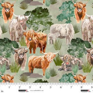 Highlander // 8616 - 61 Cows and Trees - West Valley Quilting - Studio E