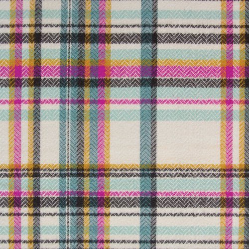 Highlands Flannel // Sketch Plaid Tealberry - West Valley Quilting - Art Gallery Fabrics