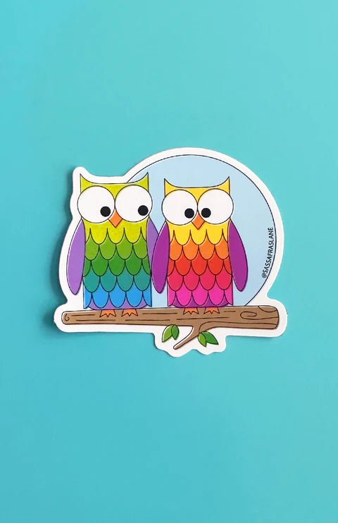 Hootsville Row Owls Stickers - West Valley Quilting - Sassafras Lane Designs