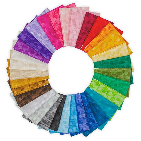 Jot Dot 1 & 2 Fat Quarters (32 Pieces) - West Valley Quilting - Blank Quilting