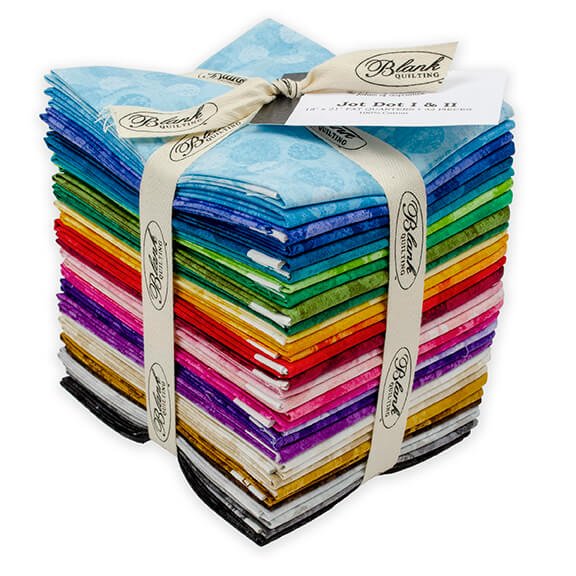 Jot Dot 1 & 2 Fat Quarters (32 Pieces) - West Valley Quilting - Blank Quilting