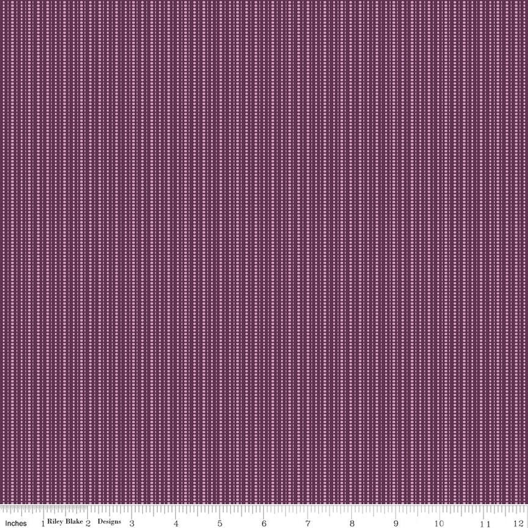 Juju's Petals // Stripes Purple - West Valley Quilting - Riley Blake Designs