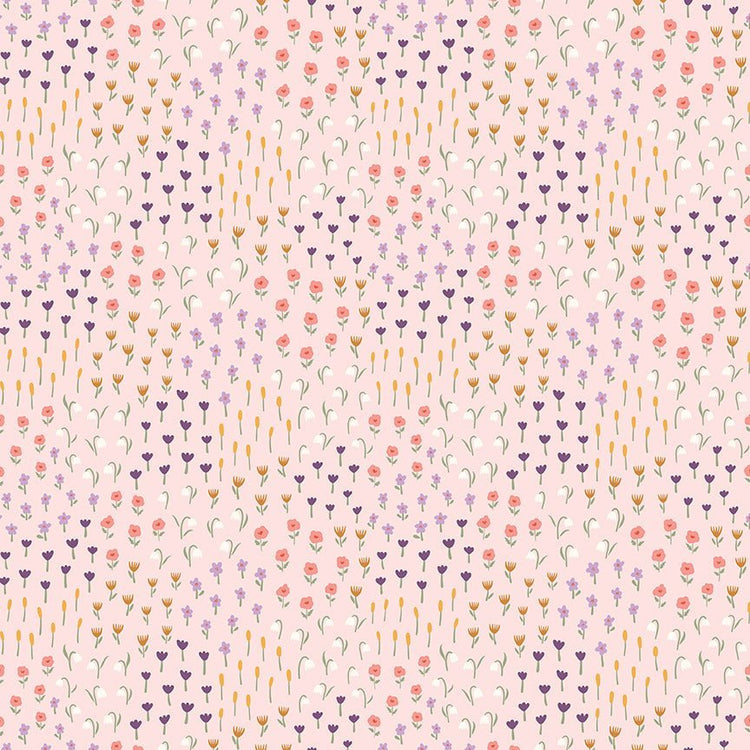 Let It Bloom // Meadow Pink End of Bolt - West Valley Quilting - Riley Blake Designs