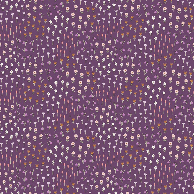 Let It Bloom // Meadow Purple End of Bolt - West Valley Quilting - Riley Blake Designs