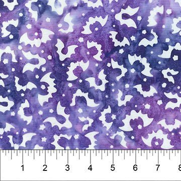 Midnight Magic // Lots of Bats on Deep Violet End of Bolt - West Valley Quilting - Banyan