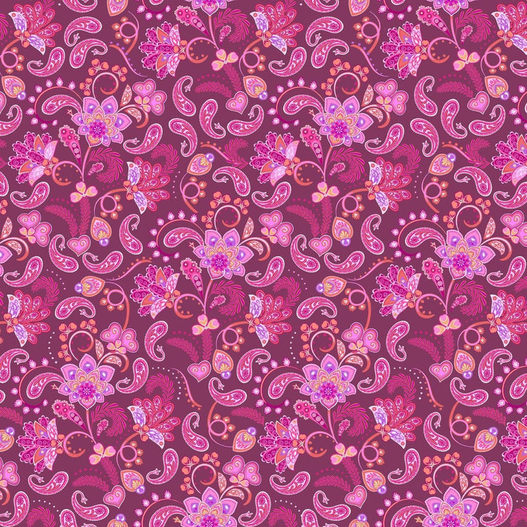 Molly's Magic // Midnight Dreams Rosy - West Valley Quilting - Andover