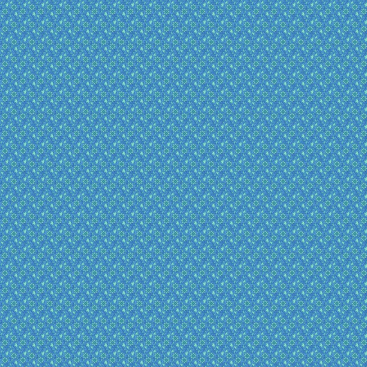 Molly's Magic // Posies Cornflower - West Valley Quilting - Andover