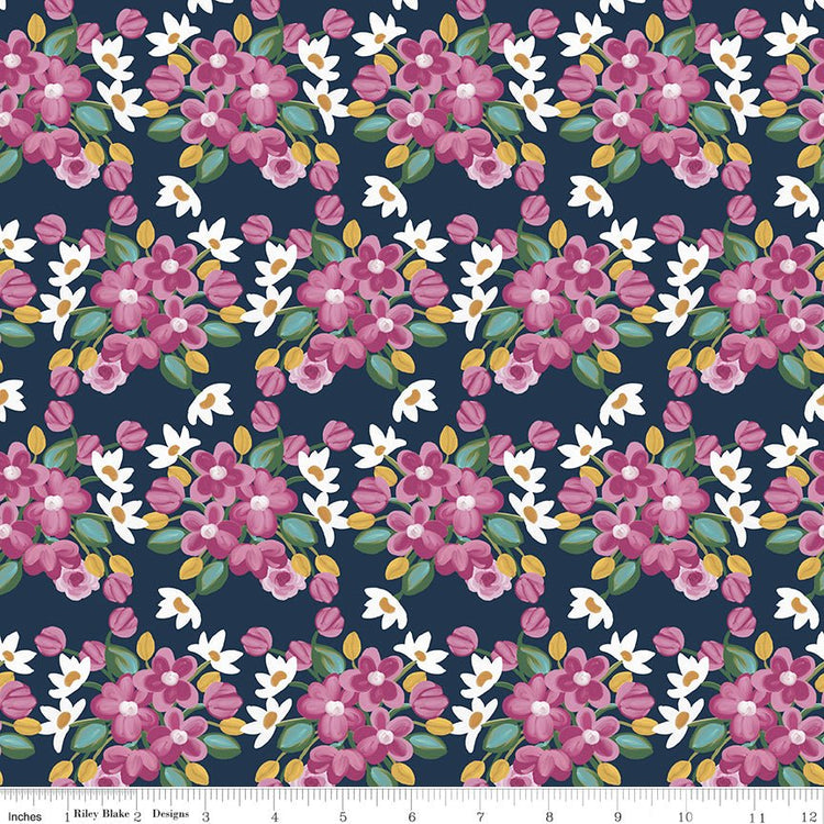 Morning Meadow // Flower Bunches Night - West Valley Quilting - Riley Blake Designs