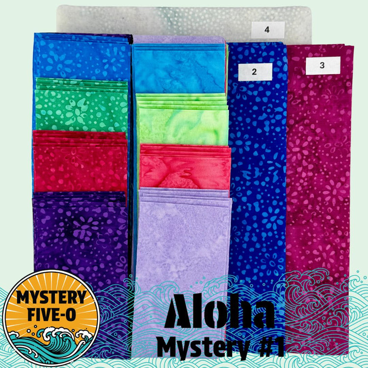 Mystery Five - 0 Aloha Kit // Daisy Dots w/Rice Background - West Valley Quilting - West Valley Quilting