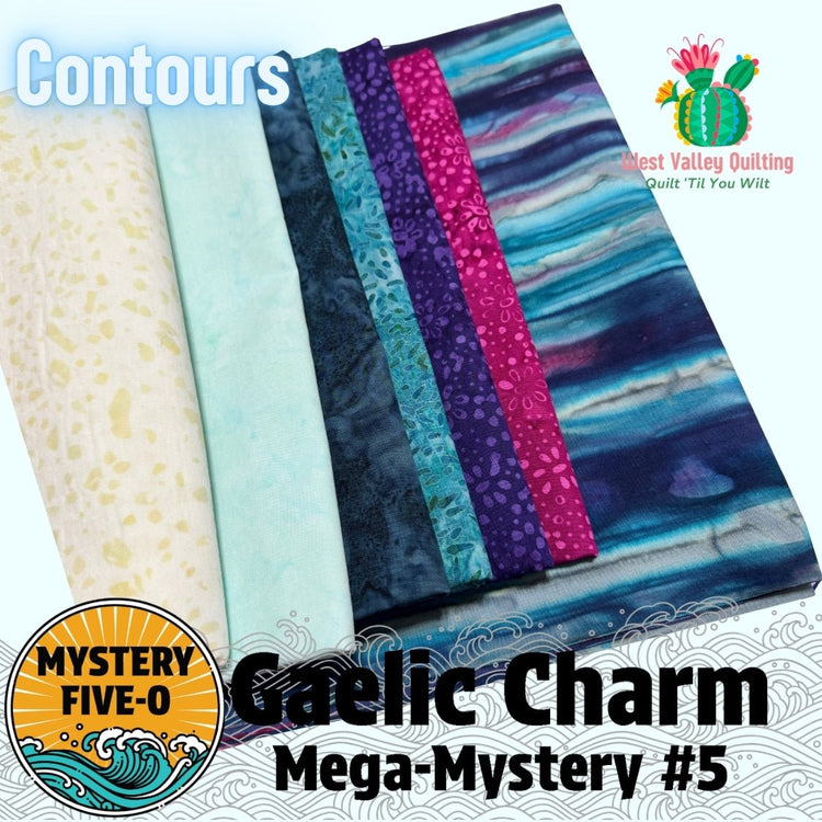 Mystery Five-0 Gaelic Charm Kit // Contours - West Valley Quilting - West Valley Quilting