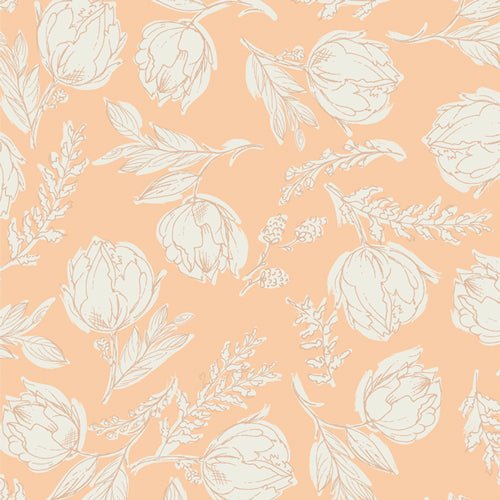 Nectarine Fusion // Unruly Terrace Nectarine - West Valley Quilting - Art Gallery Fabric