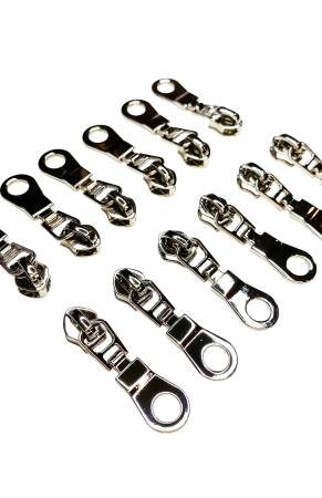 Nickel Zipper Pulls - West Valley Quilting - Sassafras Lane Designs