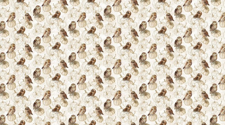 Night Owl // Owls on Cream - West Valley Quilting - Northcott