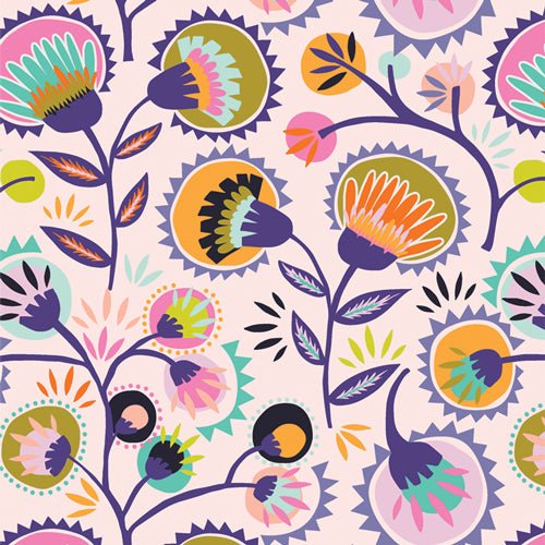 Oh, Meow // Kattaland Flora - West Valley Quilting - Art Gallery Fabric