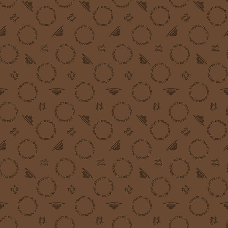 Only You // Text Toss Brown End of Bolt - West Valley Quilting - Riley Blake Designs