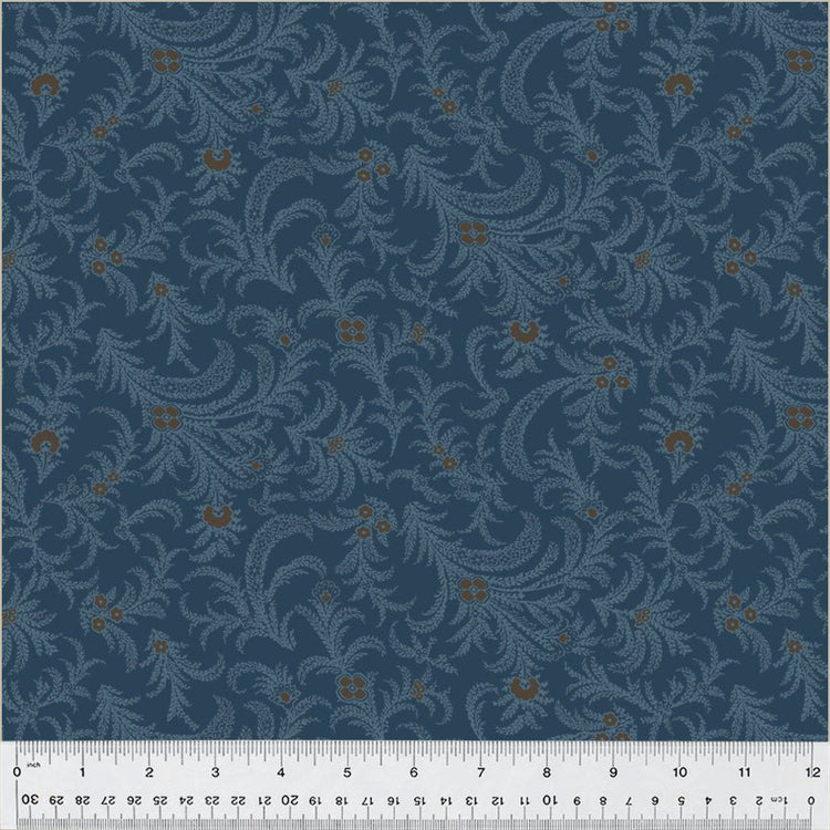 Oxford // Delicate Paisley Blue - West Valley Quilting - Windham