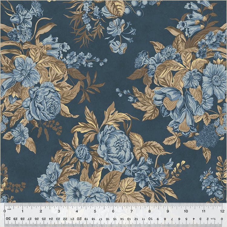 Oxford // Garden Abundance Blue - West Valley Quilting - Windham