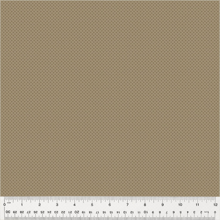 Oxford // Micro Quatrefoil Taupe - West Valley Quilting - Windham