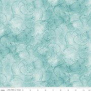 Painter's Watercolor Swirl // Aqua - West Valley Quilting - Riley Blake Designs