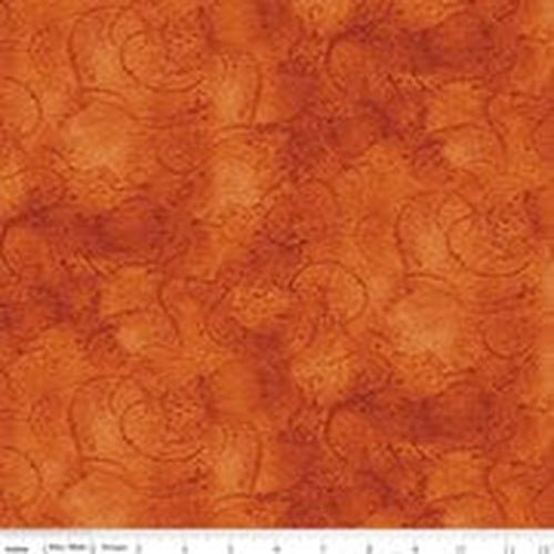 Painter's Watercolor Swirl // Pumpkin - West Valley Quilting - Riley Blake Designs