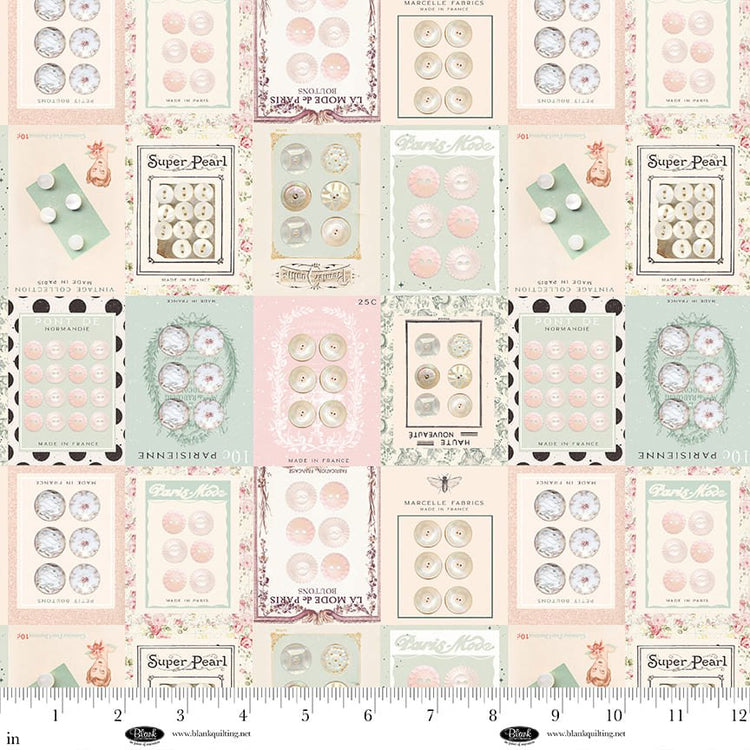 Parisian Snippets // 4293 - 41 Ecru - West Valley Quilting - Blank Quilting