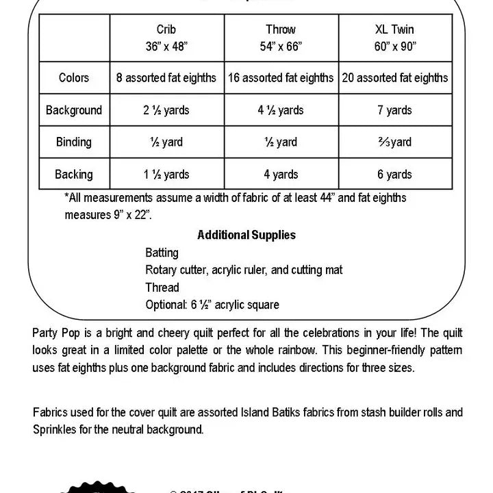 
                    
                      Party Pop - West Valley Quilting - Slice of Pi
                    
                  