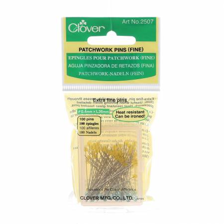 Patchwork Glasshead Pin Size 30 - 1 1/2in 100ct - West Valley Quilting - Sallie Tomato