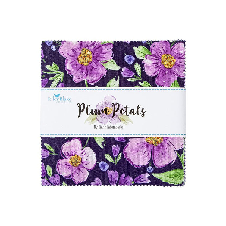 Plum Petals 5 Inch Stacker (42 Pcs) - West Valley Quilting - Riley Blake Designs