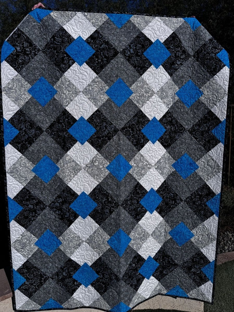Precious Plaid Quilt Kit // Blooms at Dusk - Throw - West Valley Quilting - West Valley Quilting