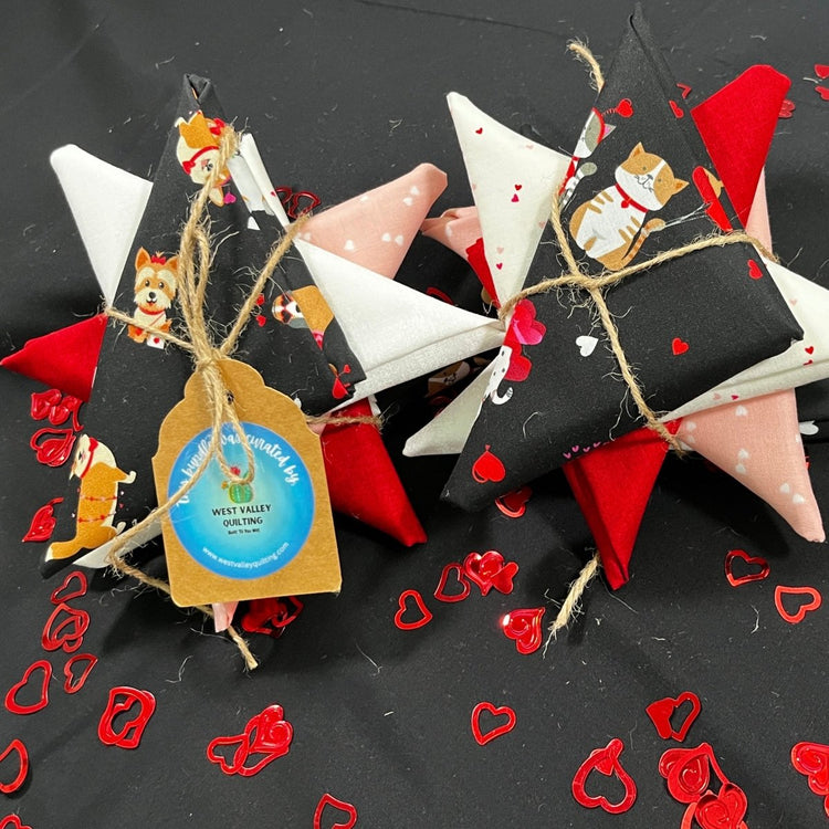 Puppies & Kitties Valentine Fat Quarter Bundle - West Valley Quilting - West Valley Quilting