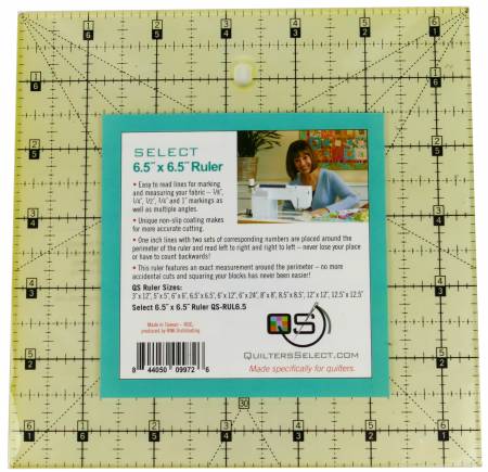 Quilters Select Non - Slip Ruler 6 - 1/2in x 6 - 1/2in - West Valley Quilting - Quilters Select