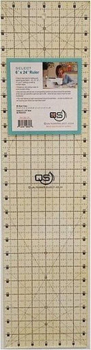 Quilters Select Non-Slip Ruler 6.5in x 24in - West Valley Quilting - Quilters Select