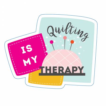 Quilting Is My Therapy Sticker - West Valley Quilting - Slightly Biased Quilts