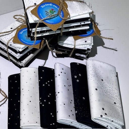 RBD Black and White Fat Quarter Bundle - West Valley Quilting - Riley Blake Designs