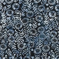 Red, White and Blooms // Flower Field - Blue Navy Batik - West Valley Quilting - Island Batiks