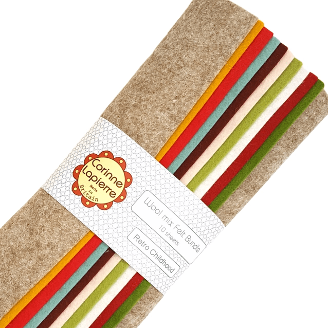 Retro Childhood Felt Bundle (10 Sheets) - West Valley Quilting - Corrine Lapierre