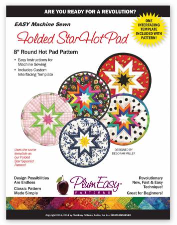 Rounded Folded Star Hot Pad - West Valley Quilting - PlumEasy Patterns