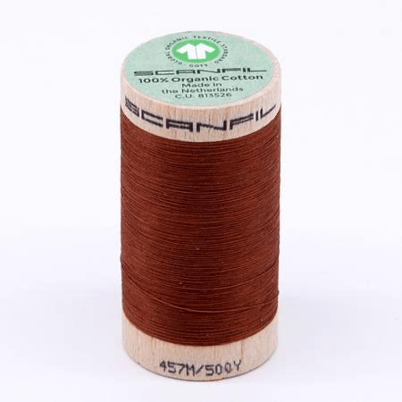 Scanfil Organic Cotton Thread 50wt Solid 500yd Baked Clay - West Valley Quilting - Scanfil